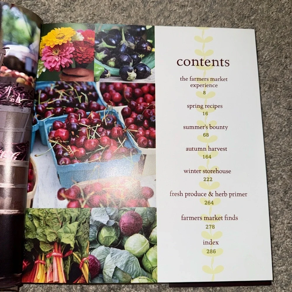 Southern Living Cookbook with Colorful Produce Imagery